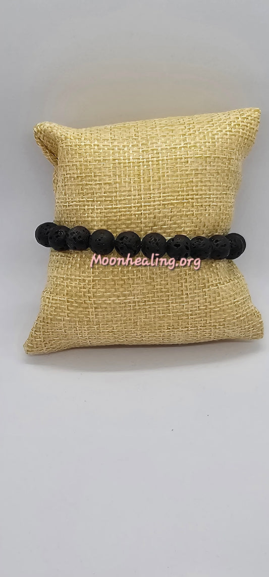 Natural Diffusing Lava Stone Bracelet
