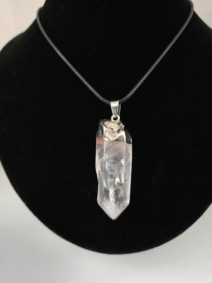 Clear Quartz (large chunk) Crystal Pendant & Necklace