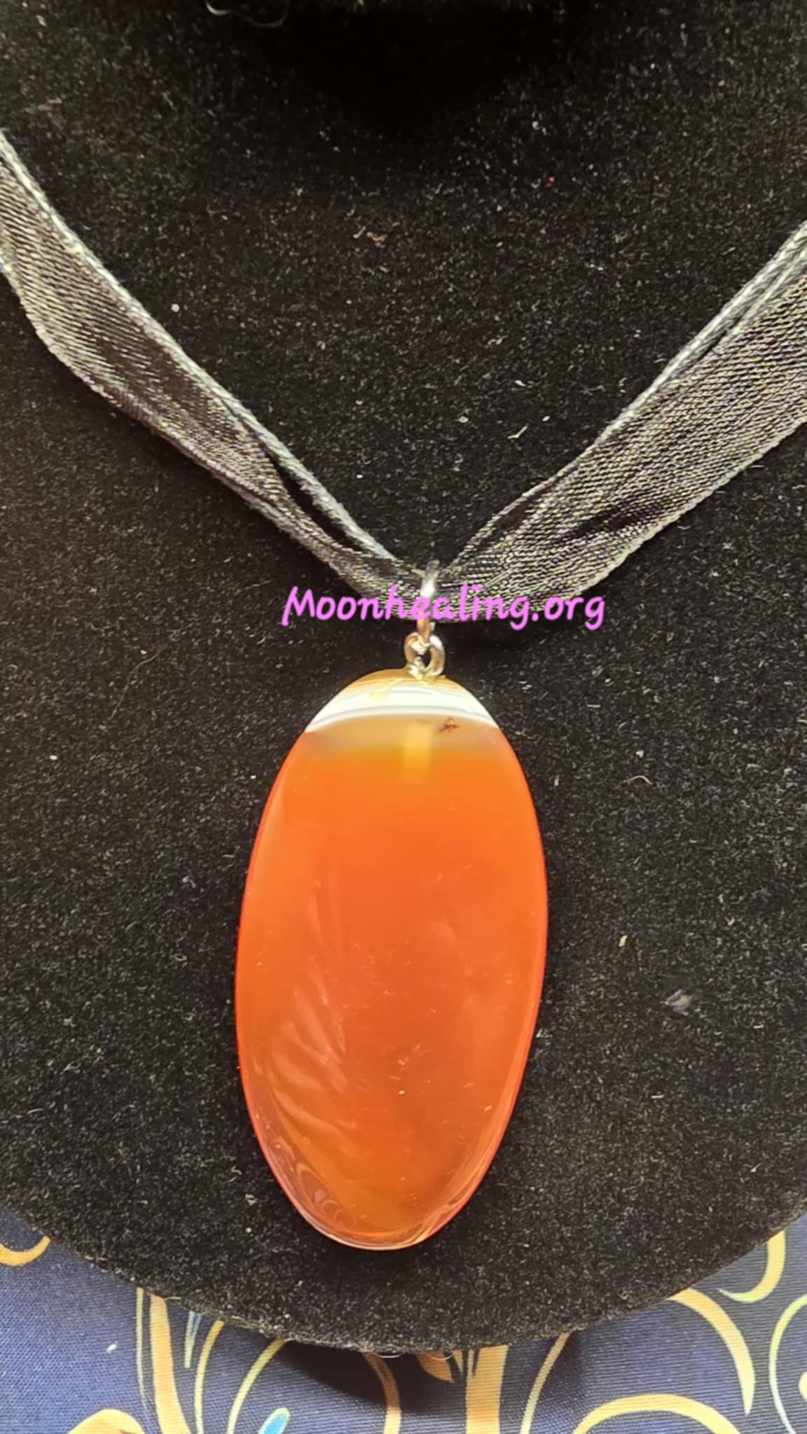 Natural Brown Banded Agate Pendant & Necklace