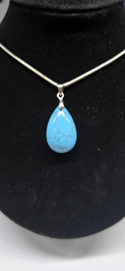 Natural Turquoise Pendant & Necklace